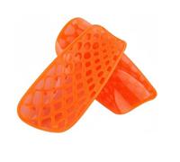 LOVIVER Youth Soccer Shin Guards With Anatomically Impact Dispersing Foam Breathable Hollow Absorption For Young Suitable For Practices Matches School Sports, Orange, S