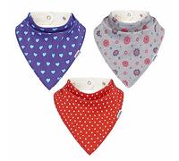 Lovjoy Large Bandana Bibs for Children 4+ Years/Special Needs Bibs/Suitable for Children, Teens and Adults/Adjustable Neck Size (Set 05)