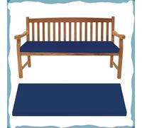 LOVO Outdoor garden water-resistant bench pad 6cm depth breathable 2 3 4 seater (Navy Blue, 3-seater (143x52x6cm))
