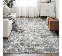 LOVORAL Area Rugs for Living Room: 5x7 Washable Neutral Abstract Rug for Bedroom Large Soft Modern Dining Room Rugs Indoor Floor Low Pile Carpet for Home Office Nursery - Grey