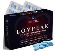 Lovpeak 20 Erectonix - Pills for Men 100 mg - Strong & Hard Performance - Male Enhancing Intense Blue - Herbal Food Supplement - Fast Effect