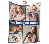 Lovpippi Personalised Gifts for Mum, Christmas Best Gifts for Mum, Mum Gifts for Christmas, Custom Throw Blanket with Photos, Collage Pictures to My Mum Gift from Daughter Son, Birthday Gifts for Mum