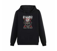 LOVROM BRAIN Falling in Reverse Band Fuck The Rest Hoodies Long Sleeve Pullover Loose Hoody Sweatershirt XXL Black