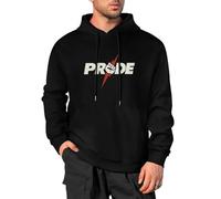 LOVROM BRAIN Men's Warm Hoody Pride Fighting Championship Pride Fc Men Long Sleeve Hooded Sweatshirt XL Black