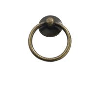 LOVSSU 2pc Single Hole Pull Ring Round Button Bedside Cabinet Wardrobe Door Wine Drawer Handle Handles(Color-05)