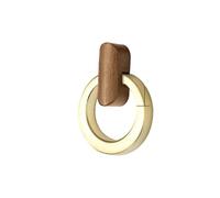 LOVSSU 2pc Vintage Countryside Bedside Table Drawer Handle Pull Tab Shoe Cabinet Tea Door(Golden 2)