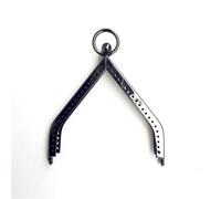 LOVSSU Clutch Bag Clasp 11cm Triangle Purse Frame Kiss Clasp DIY Metal Accessories For Bag Frame Vintage Coin Purse Metal Clutch Bag Frame For Diy Craft Bag Making Purse Coin Bag(Black)
