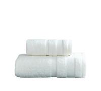 LOVSSU Cotton Towel Sets Bath Face Set Thicken Bathroom Washcloths Soft Comfortable White Grey Color 2Pcs/set(White)