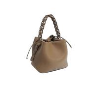 LOVSSU Elegant Bucket Bag Handbag Genuine Leather Commuting Versatile One-shoulder Crossbody Women's(Milk tea color)