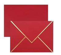 LOVSSU Invitation Envelope 50 Pack 4x6/5×7 Inch Envelopes Self Seal For Invitations With Self-Adhesive A6/A7 For Weddings(Red-50pcs,A7)