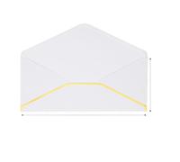 LOVSSU Invitation Envelope Business Mailing Envelopes 4.1 X 9.5 Self Seal Standard Letter Size With Gold Border(White 24Pcs)