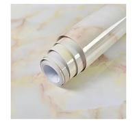 LOVSSU Kitchen Waterproof Oil-proof Wall Stickers Self-Adhesive Marble Cabinets Countertop Wallpaper Bathroom Desktop Renovation Films(Marble Light Yellow,5mx60cm)