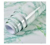 LOVSSU Kitchen Waterproof Oil-proof Wall Stickers Self-Adhesive Marble Cabinets Countertop Wallpaper Bathroom Desktop Renovation Films(Marble Light Green,2mx60cm)