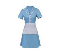 LOVSSU Musical Women's Clothing Musical Waitress To Feature Costume Blue Maid Dress Adult Women Broadway Musical Waitress Dress For Carnival, Halloween, Party(S)