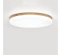 LOVTAL Round Solid Wood LED Ceiling Light, Modern Nordic Ultra-Thin Ceiling Lamp Flush Mount Ceiling Lighting for Bedroom, Living Room, Hallway,Cool White-38cm 24W