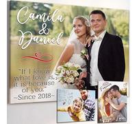 LOVY Personalised Canvas Prints with Your Photos and Text, Transform Your Photos into Stunning Art with Your Design, Personalised Photo Print, Custom Canvas Prints, Framed Picture Wall Art (40x30 cm)