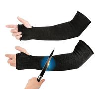 lovyoCoCo Arm Sleeves Arm Protectors Cut Heat Burn Resistant Sleeve,Anti Abrasion for Thin Skin and Bruising Garden Kitchen Farm, Black, One Size