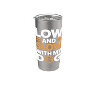 Low and Slow with My Dog Barbecue Grilling Stainless Steel Insulated Tumbler