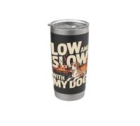 Low and Slow with My Dog Barbecue Grilling Stainless Steel Insulated Tumbler