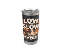 Low and Slow with My Dog Barbecue Grilling Stainless Steel Insulated Tumbler