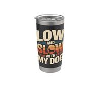 Low and Slow with My Dog Barbecue Grilling Stainless Steel Insulated Tumbler