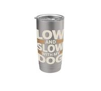 Low and Slow with My Dog Barbecue Grilling Stainless Steel Insulated Tumbler