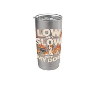 Low and Slow with My Dog Barbecue Grilling Stainless Steel Insulated Tumbler