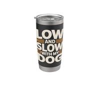 Low and Slow with My Dog Barbecue Grilling Stainless Steel Insulated Tumbler