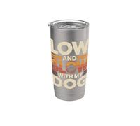 Low and Slow with My Dog Barbecue Grilling Stainless Steel Insulated Tumbler