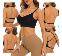 Low Back Bra for Women Backless Multiway Straps Convertible Halter Bras | Ladies Wirefree Seamless Bras Non Wired Bralette Soft Support Shapecurve Push Up Jelly Bra Summer Everyday Undergarment