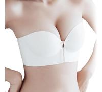 Low Back Bra Women Push Up Padded Seamless Plus Size Backless UK Large Sagging Breasts Bust Front Fastening Sports Bandeau Ladies Non Wired Soft Support Lift Wireless Busts Supportive Bras