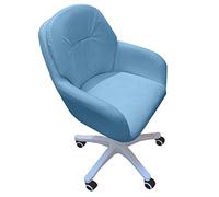Low Back PU Leather Office Chair - Adjustable Swivel with Arms & Wheels, Executive Task Chair for Computer Desks, Versatile for Bedroom/Classroom/Vanity