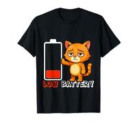 Low Battery, Nothing to Do - Zero Energy - Cat T-Shirt