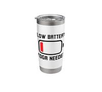 Low Battery Yoga Needed Funny Yoga Lover Stainless Steel Insulated Tumbler
