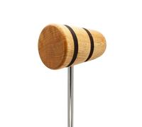 Low Boy Wood Bass Drum Beater - Versatile Mid-Weight Bass Drum Beater with Durable Wood Surface & Aerospace-Grade Steel Rods