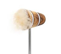 Low Boy Wood/Wool Puff Bass Drum Beater - Versatile Mid-Weight Bass Drum Beater with Soft Wool Puff Surface & Aerospace-Grade Steel Rods