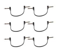 Low Capacitance Instrument Cables 6-Pack, Oxygen-Free Copper Conductors with Gold Connectors, Noise for Guit Professional Guitar Cables Set Low Capacitance Design Metal Connectors Clear Effects Rigs