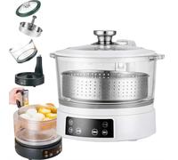 Low Carb Rice Cooker with Starch Separation Technology, Smart Automatic Rice Cooker, Healthy Low Sugar Rice Steamer for White & Brown Rice, Multi-Function Electric Cooker with One-Touch Operati white