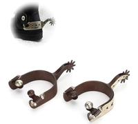 Low Carbon Steel Hand Sculpture Elegant Appearance Cowboy Horse Boot Spurs Decoration for Equestrian Competition Entertainment