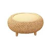 Low Coffee Table,Handmade Round Rattan Side Table Tea Table With Storage Log Vintage Style Furniture Perfect For Living Room Balcony Windowsill Japanese Restaurant Cafe Picnic