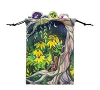 LOW COLASTRING TAROT - Crystal Keeper, Bridge Cover | Widely Use Double-Lined Printed Velvet Bag with Pull Cord for Jewelry Cards Trinkets for Healing Dice, Sxf12#, riferimento alla descrizione