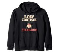 Low Cortisol Calm Girl Wellness Soft Life Gift Zip Hoodie