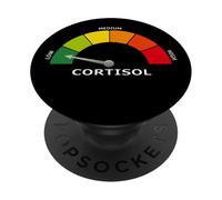 Low Cortisol Gauge Funny Biology Psychology and Wellness PopSockets Adhesive PopGrip