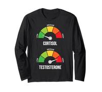 Low Cortisol High Testosterone Meme Gym Workout Gauge Long Sleeve T-Shirt