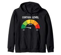 Low Cortisol Levels Awareness Statement v Meme Zip Hoodie