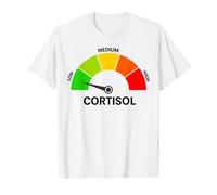 Low Cortisol Levels Meme Funny Value Graphic T-Shirt, Men, White, L