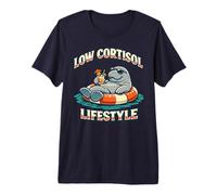 Low Cortisol Summer Manatee Relaxing Vacation Vintage Beach Premium T-Shirt