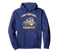Low Cortisol Summer Manatee Relaxing Vacation Vintage Beach Pullover Hoodie
