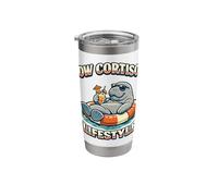 Low Cortisol Summer Manatee Relaxing Vacation Vintage Beach Stainless Steel Insulated Tumbler