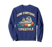 Low Cortisol Summer Manatee Relaxing Vacation Vintage Beach Sweatshirt
